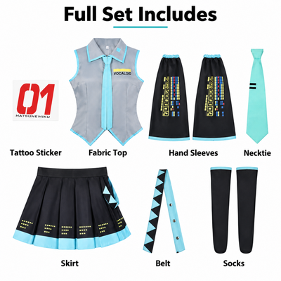 costume cosplay sacadranca vocaloid hatsune miku