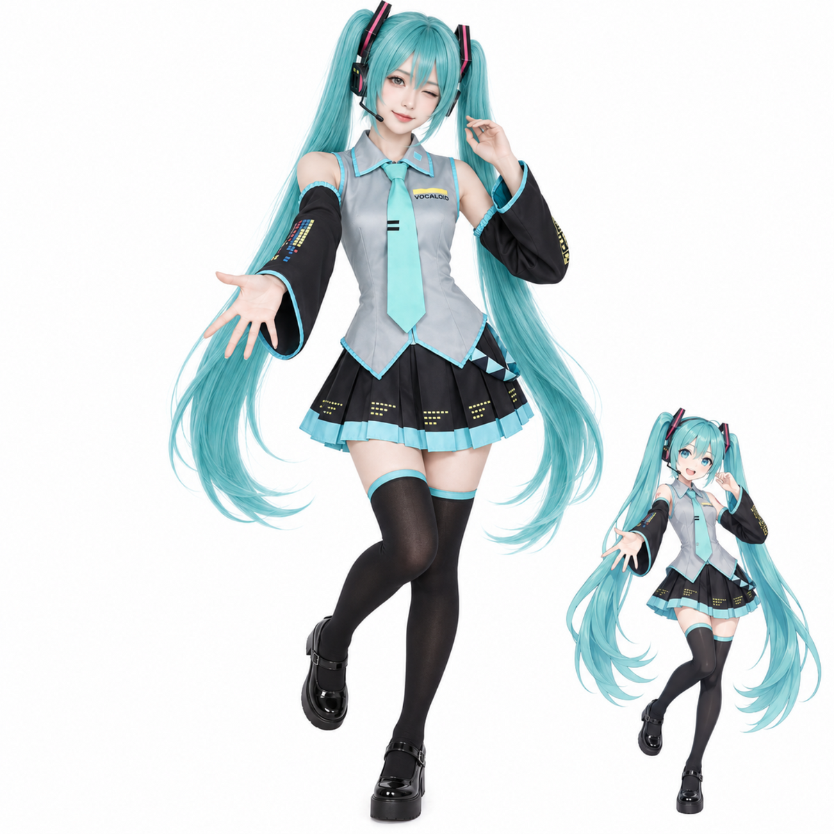 costume cosplay sacadranca vocaloid hatsune miku