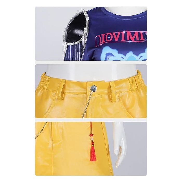 costume cosplay adulto sacadranca kpop demon hunters huntrix mira