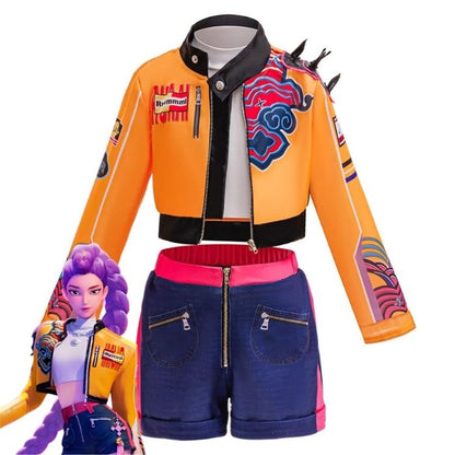 costume cosplay sacadranca kpop demon hunters huntrix rumi