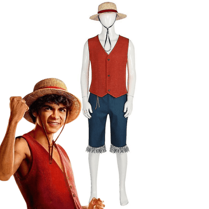 costumi cosplay sacadranca one piece live action luffy - copertina