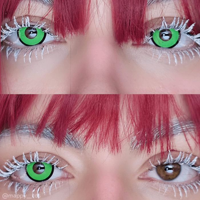 lenti cosplay crazy lens sacadranca black green - collage