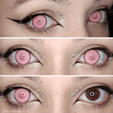 lenti cosplay crazy lens sacadranca cyborg pink - collage