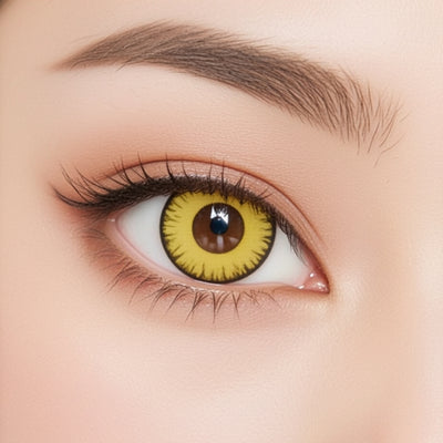 lenti cosplay crazy lens fancy yellow