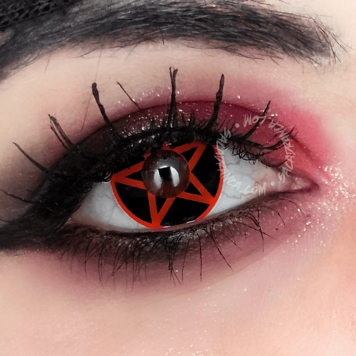 lenti cosplay crazy lens sacadranca red pentagram - copertina