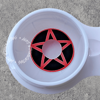 lenti cosplay crazy lens sacadranca red pentagram - texture