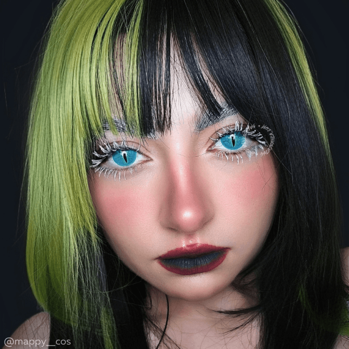 lenti cosplay crazy lens sacadranca sephiroth green - viso