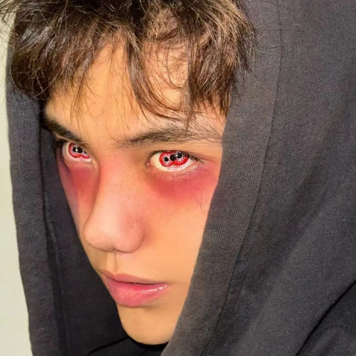 lenti cosplay crazy lens sacadranca twin hex red