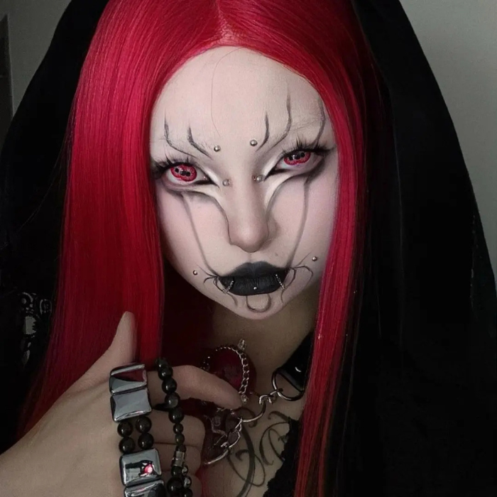 lenti cosplay crazy lens sacadranca twin hex red