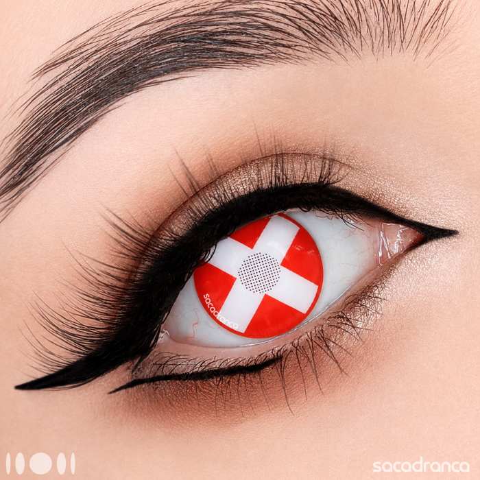 lenti cosplay crazy lens sacadranca white cross