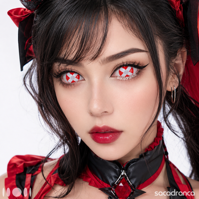 lenti cosplay crazy lens sacadranca white cross