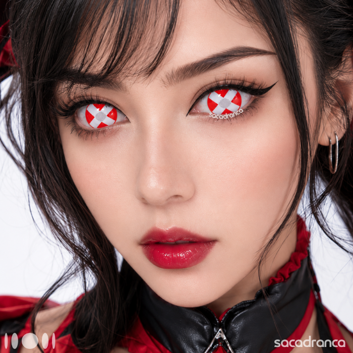 lenti cosplay crazy lens sacadranca white cross