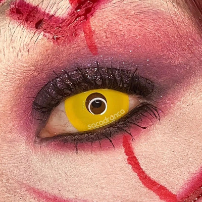 lenti cosplay crazy lens urban layer sacadranca yellow sclera 17 mm