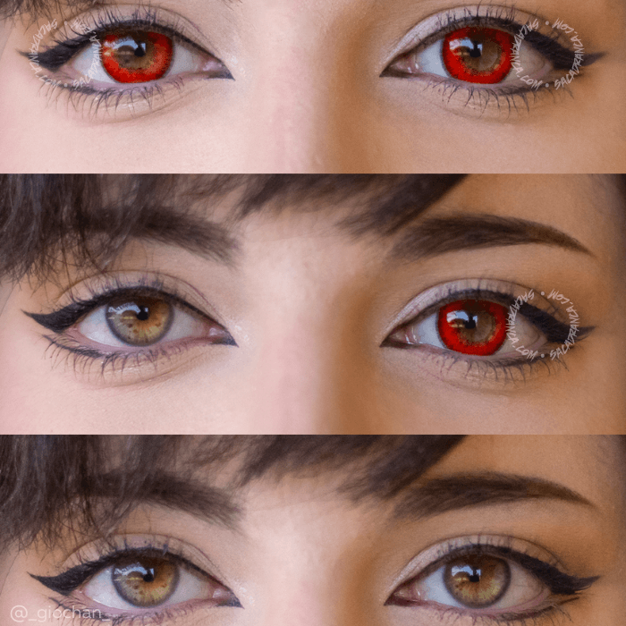 lenti cosplay crazy lens sacadranca zwei red - collage