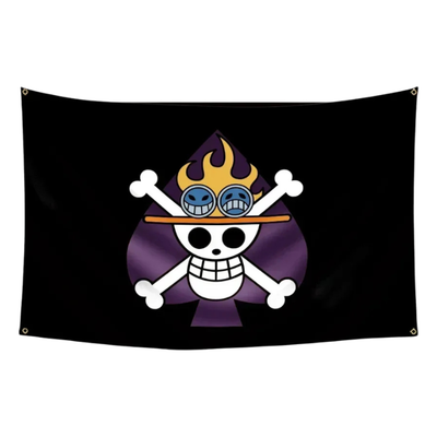 Bandiera Pirata One Piece - Jolly Roger Monkey D. Ace 90x150 cm