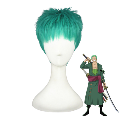 parrucca cosplay anime wig one piece zoro roronoa sacadranca
