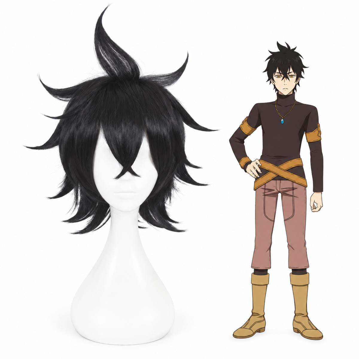 parrucca cosplay sacadranca black clover yuno