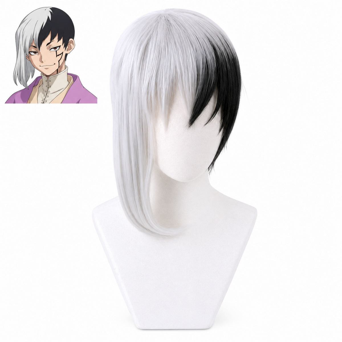 parrucca cosplay sacadranca dr stone gen