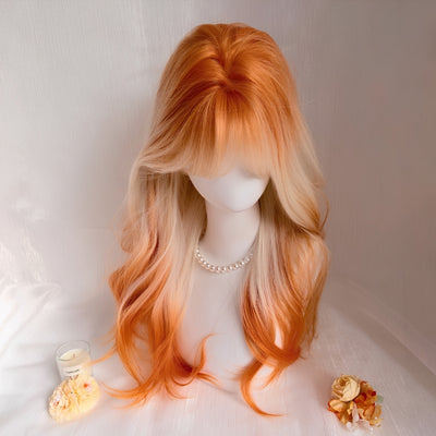 parrucca cosplay wig lolita orange 70cm