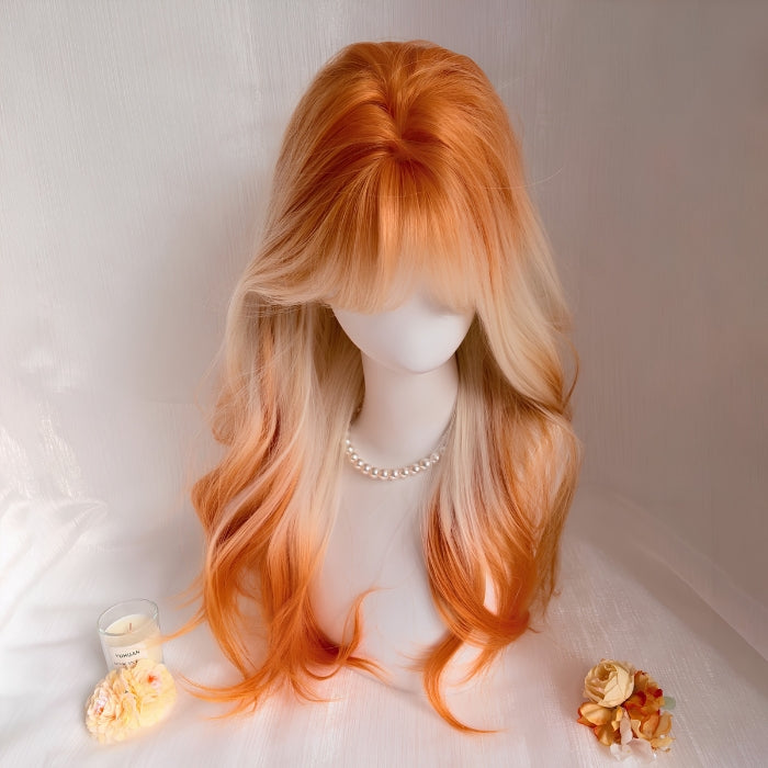 parrucca cosplay wig lolita orange 70cm