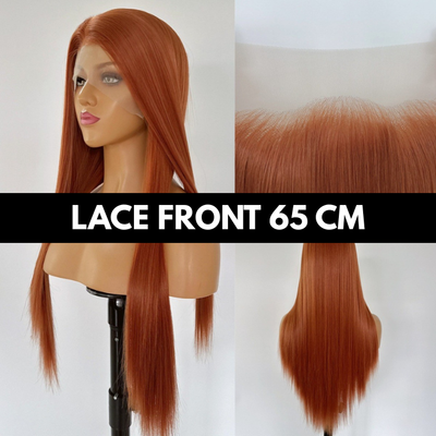 lace front wig parrucca sacadranca dark orange