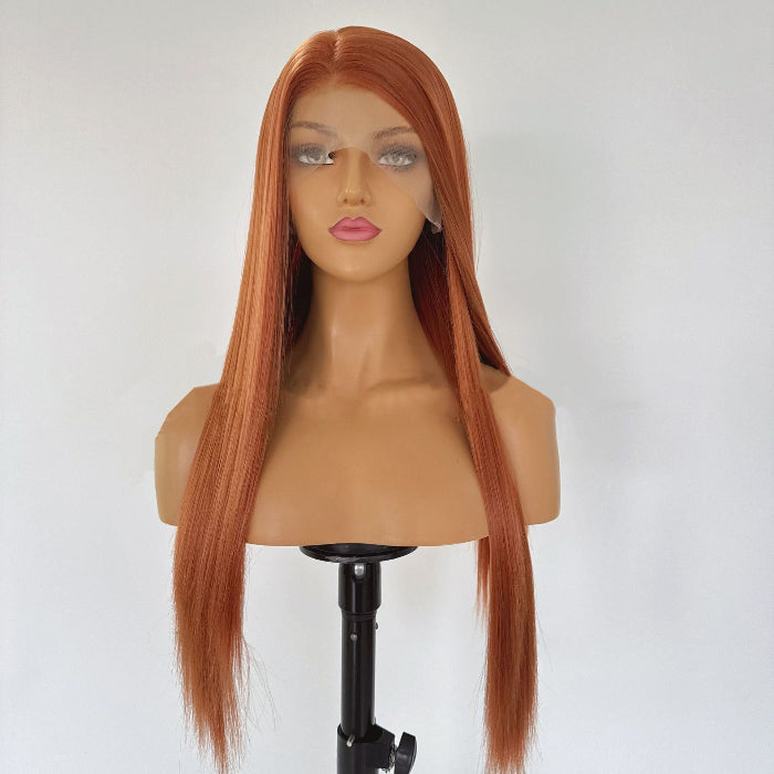 lace front wig parrucca sacadranca dark orange