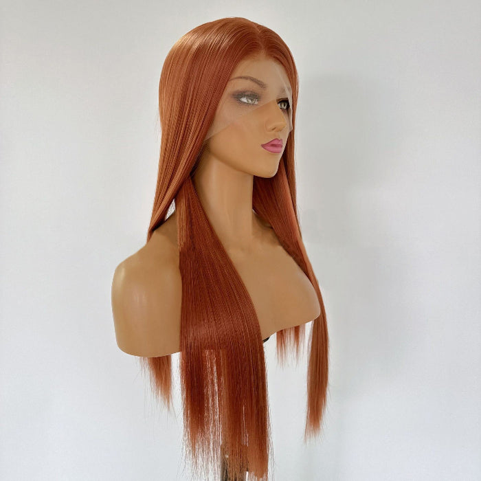 lace front wig parrucca sacadranca dark orange