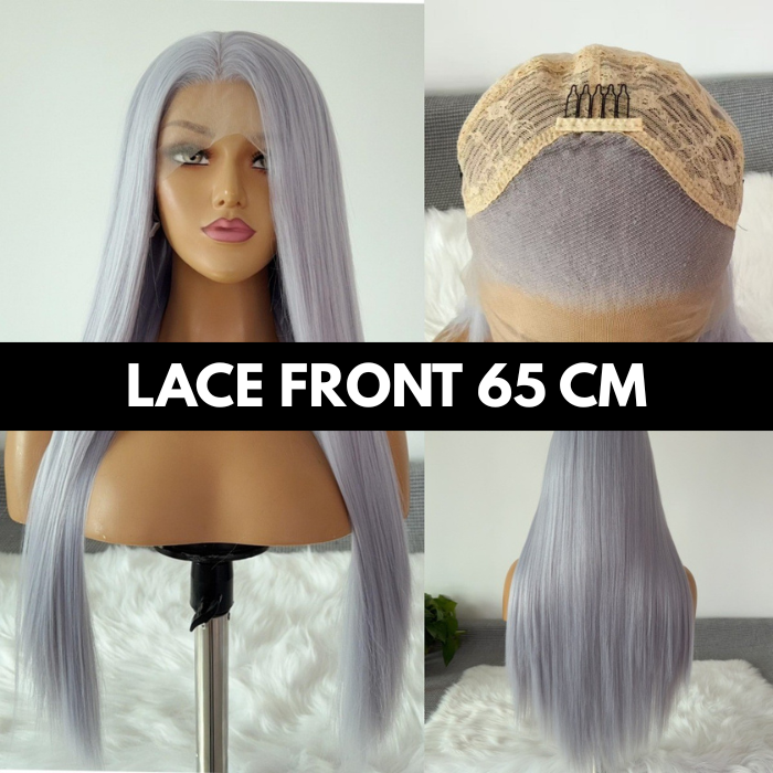 sacadranca parrucca lace front wig blue mixed 65 cm