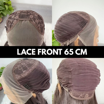 sacadranca parrucca lace front wig brown 65cm 