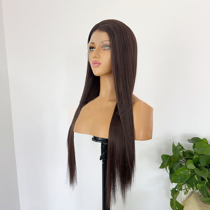 sacadranca parrucca lace front wig brown 65cm 