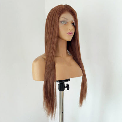 sacadranca parrucca lace front wig brown 65cm 