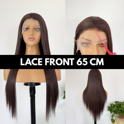 sacadranca parrucca lace front wig dark brown 65cm