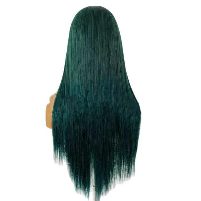 sacadranca parrucca lace front wig dark green 65 cm