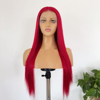 sacadranca parrucca lace front wig dark red 65 cm 