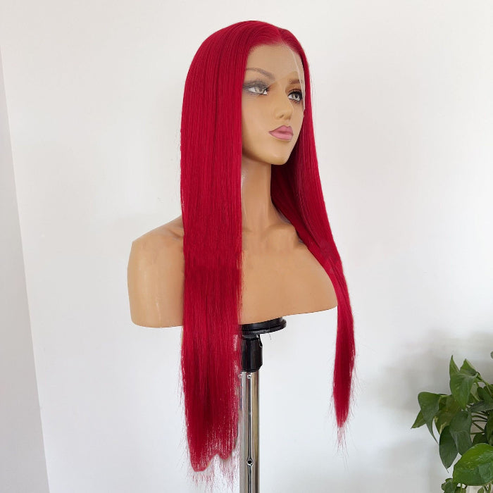 sacadranca parrucca lace front wig dark red 65 cm 