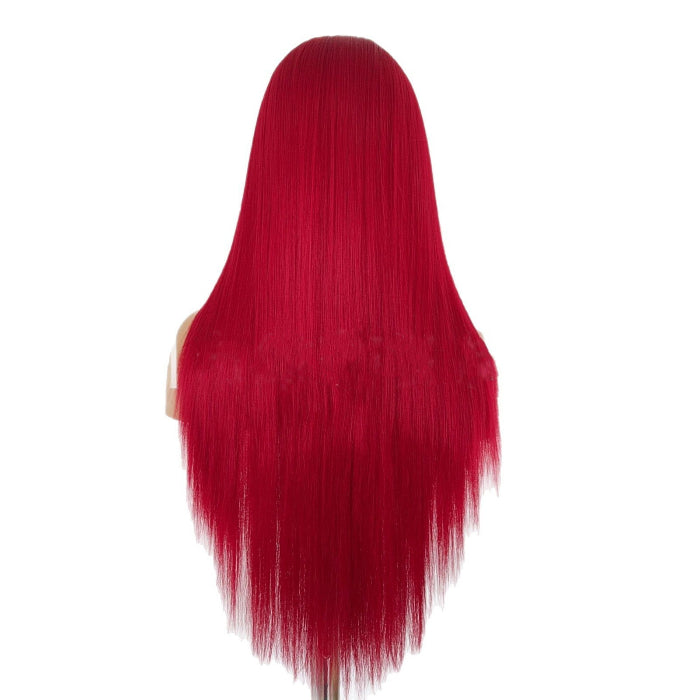 sacadranca parrucca lace front wig dark red 65 cm 