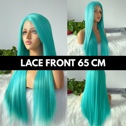 sacadranca parrucca lace front wig lake green 65 cm