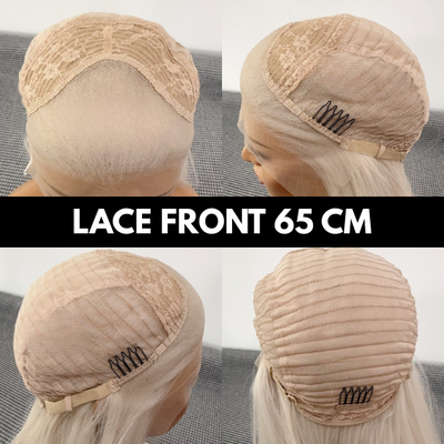sacadranca parrucca lace front wig light blonde 65 cm 