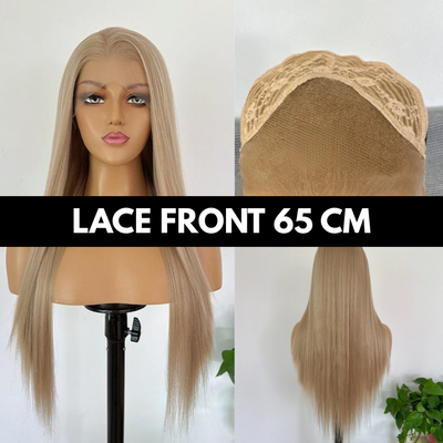 sacadranca parrucca lace front wig light brown mixed 65 cm