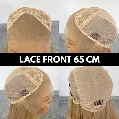 sacadranca parrucca lace front wig light brown mixed 65 cm