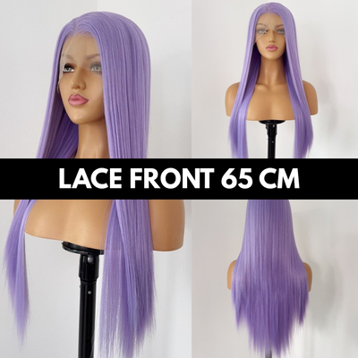 sacadranca parrucca lace front wig light purple 65 cm