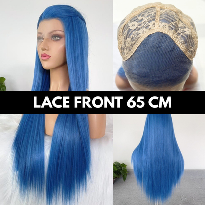 sacadranca parrucca lace front wig marine blue 65 cm