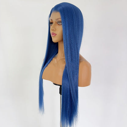 sacadranca parrucca lace front wig marine blue 65 cm