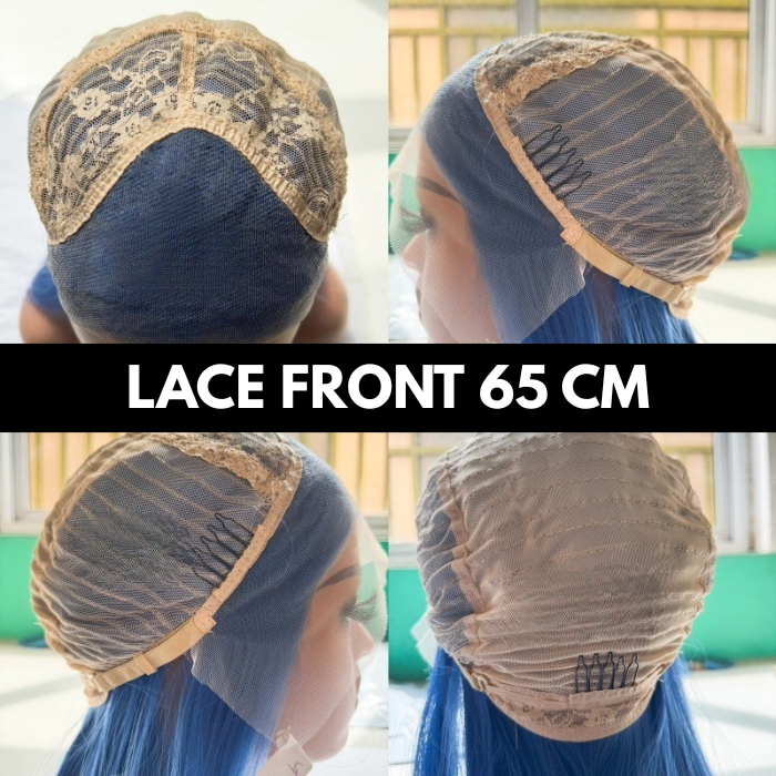 sacadranca parrucca lace front wig marine blue 65 cm