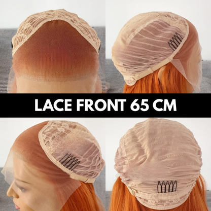 sacadranca parrucca lace front wig orange