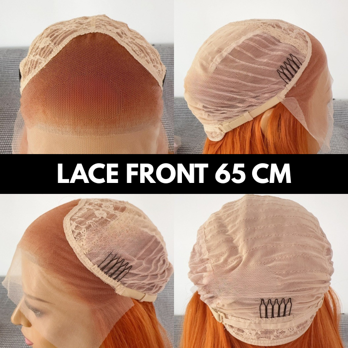 sacadranca parrucca lace front wig orange