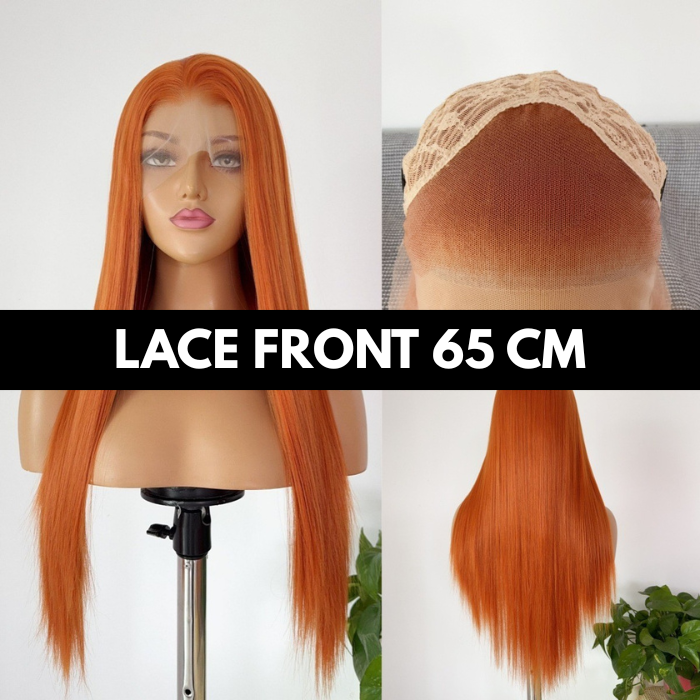 sacadranca parrucca lace front wig orange