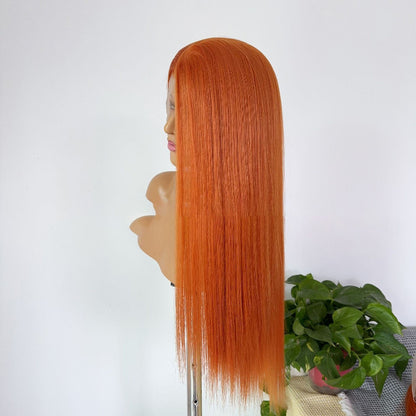 sacadranca parrucca lace front wig orange