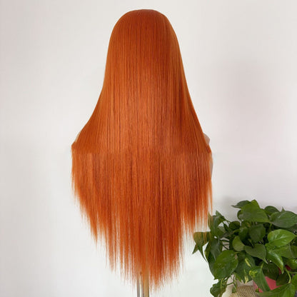 sacadranca parrucca lace front wig orange