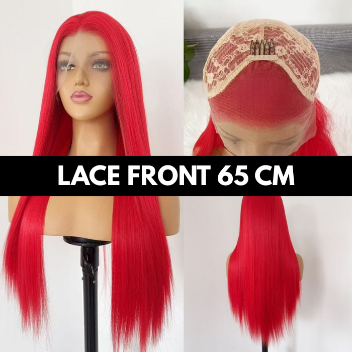 sacadranca parrucca lace front wig red 65 cm copertina